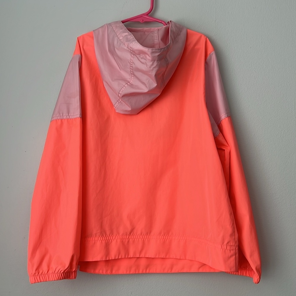 GAP Kids Girls Windbreaker Pullover Coloblock Blush Neon Salmon M (8) - Picture 4 of 9